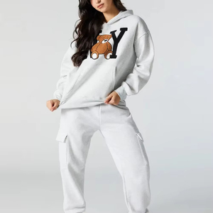 100% coton personnalisé couleur Streetwear femmes à capuche concevoir votre propre Chenille broderie sweat Logo avant pour l'hiver automne - Product Image 6