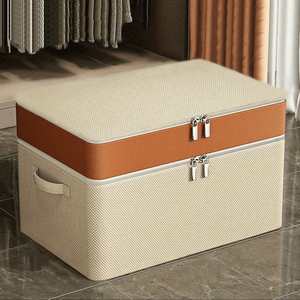 Organisateur de sacs double couche non tissé, utilisé pour ranger les vêtements, les édredons, matériau imperméable pliable, grande capacité, sac de déménagement - Product Image 1