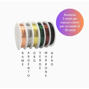 Lot de 18 rouleaux de fil de cuivre pour bijoux, 0,5 mm (calibre 24), 6 couleurs (3 par couleur), pour bracelets, boucles d'oreilles, composants de bijoux DIY - Product Image 2