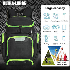 Sac à dos de basketball décontracté et souple pour tous les jours, en nylon et polyester durables, écologique, respirant, grande capacité, avec fermeture éclair et fermoir. - Product Image 6