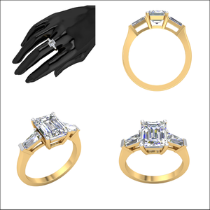 Anillo de oro de 18 quilates para mujer con 2.46Cts VS Clarity EF Color Lab Grown Diamond Lab Grown VS Clarity EF Color Lab Grown Diamond Jewelry - Product Image 3