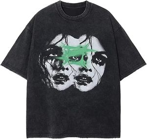 Camiseta Unisex de Lujo, Talla Grande, Algodón Grueso, Hombros Caídos, Estampado Gráfico, Inspiración Urbana, Personalizada Digital para Hombre - Product Image 1