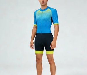 Traje de Ciclismo Personalizable con Logotipo, Elástico en Cuatro Direcciones, de Secado Rápido, Manga Corta, con Estampado de Puntos en Degradado y Acolchado, para Equipos Profesionales y Paseos en Club - Product Image 5