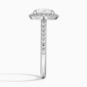 14K oro blanco corte ovalado VVS laboratorio crecido diamante Marsella conjunto compromiso joyería anillo calidad superior para mujeres profesionales regalo - Product Image 2