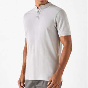 2025 nuevo diseño de verano para hombres Polos Slim Fit cuello mandarín Polo camiseta con mangas cortas - Product Image 2