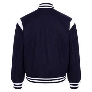 Chaqueta universitaria de fútbol con bordado totalmente personalizado, chaqueta universitaria con mangas de bombardero de lana y Cuero 100% - Product Image 2