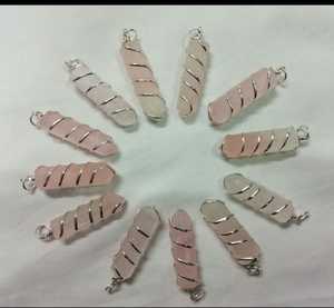 จี้สร้อยคอคริสตัลทรงหกเหลี่ยมประดับด้วยลวดคาร์เนเลียนสีแดงธรรมชาติมีเสน่ห์สำหรับทำสร้อยคอ - Product Image 2