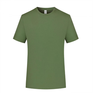 Oem alta calidad personalizado su logotipo de la marca 100% algodón o-cuello de punto sólido Regular Fit Quick Dry camiseta Casual de los hombres - Product Image 4