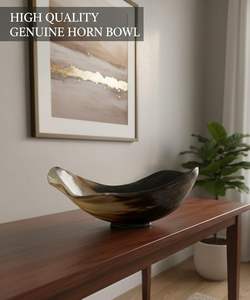 Cuenco de Cuerno con Artesanía Tradicional, Cuenco de Cuerno para Amantes de la Decoración Artesanal, Cuenco para Servir de Cuerno Natural Hecho a Mano a Bajo Precio - Product Image 2