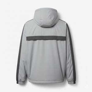 เสื้อแจ็คเก็ตวิ่งผู้ชายไซส์ใหญ่ น้ำหนักเบา ระบายอากาศได้ดี ตัดเย็บด้วยผ้าโพลีเอสเตอร์ มีซิป แขนเสื้อแบบแร็กแลน แต่งขอบตัดสี - Product Image 3