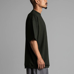 T-shirt Homme Max Heavyweight en Coton Épais Respirant à Col Montant, Manches Courtes, Coupe Ample, Style Streetwear, Uni, Vente en Gros - Product Image 3