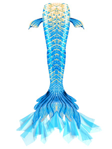 Traje <span class=keywords><strong>de</strong></span> Baño <span class=keywords><strong>de</strong></span> Sirena Personalizable <span class=keywords><strong>para</strong></span> <span class=keywords><strong>Niñas</strong></span>, 3 Piezas, Ropa Deportiva Estampada con Protección UPF 30, Spandex/Poliéster - Product Image 6