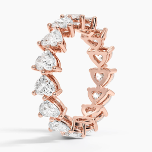 Bandes de mariage classiques en or 10 carats avec diamants cultivés en laboratoire en forme de coeur cadeau de fiançailles et de bijoux de fête élégant pour les femmes - Product Image 6