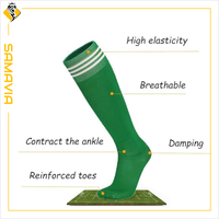 Chaussettes de football SAMAVIA personnalisées antidérapantes, respirantes, écologiques, pour jeunes et adultes, 100% coton, ODM, vente en gros, Pakistan
