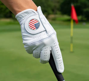Gant de golf en cuir Cabretta de qualité supérieure avec drapeau américain, main gauche, performance patriotique, logo personnalisé OEM - Product Image 3