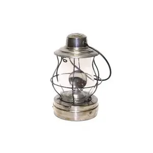 Unique Style Dolled London Brass Hanging Kerosene Oil Lantern Lamp with Red Glass Beautiful Home Decor Item