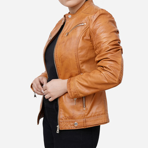 แจ็กเก็ตหนังแท้สำหรับผู้หญิง2025คลาสสิกแจ็กเก็ตหนังแท้ - Product Image 3
