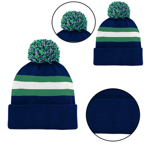 Gorro de Punto Personalizable 100% Algodón a Rayas para Hombre, Gorro de Invierno Cómodo con Impresión de Logotipo, Diseño de Imagen Elegante para Viajes - Product Image 6