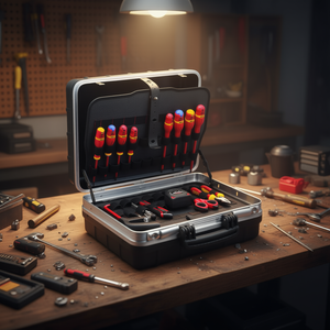 Ensemble d'outils électrotechniques Usag, assortiment de 14 pièces, dans un coffret - Product Image 3