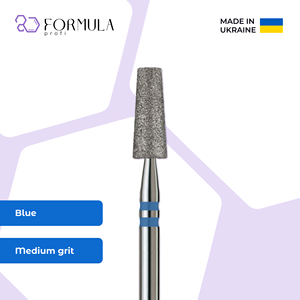 Broca Profesional de Diamante para Uñas, Forma de Cono Truncado, 4.0 mm, Grano Azul, para Manicura y Pedicura, Venta al Por Mayor - Product Image 1