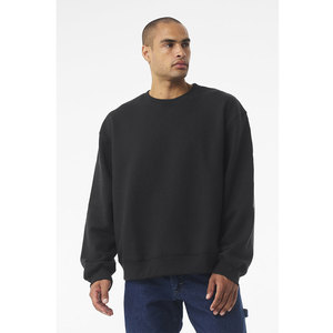 Next Level Apparel Crewneck <b>Sweatshirt</b> Vintage Black 100% Cotton <b>Fleece</b> Custom Logo Printing DTG Screen Printing Winter - Product Image 2