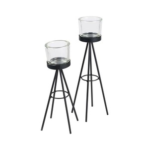 Support à bougies en aluminium contemporain, courbes artistiques, fait main, respectueux de l'environnement, ajoute une touche vintage aux maisons modernes - Product Image 5