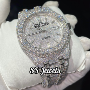 Montre Hip Hop Moissanite de luxe de haute qualité 41 MM montre glacée personnalisée VVS testeur de diamant bracelet en acier inoxydable cadran en verre - Product Image 2