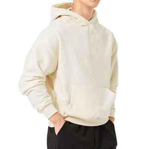 Sweat à capuche pour homme 100% coton épais épais éponge française de haute qualité Streetwear vierge surdimensionné logo personnalisé - Product Image 2