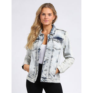Veste en jean à séchage rapide de haute qualité pour femmes Style Vintage décontracté avec décoration de bouton motif 3D nouveau modèle pour l'été - Product Image 1