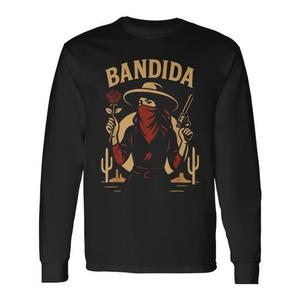 T-Shirt Promozionale a Maniche Lunghe in Stile Bandida Chicana Messicana Latina - Product Image 1