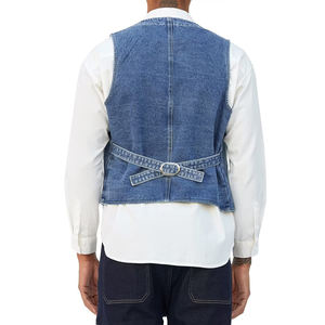 Recién llegados, chaleco vaquero sin mangas para adultos y hombres, chaleco vaquero de estilo transpirable hecho a medida para venta en línea - Product Image 3