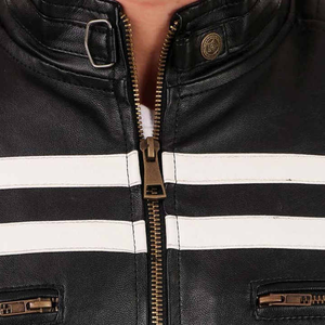 Chaqueta de cuero para hombre de embalaje personalizado hecha en Stitchmode de Pakistán de alta calidad, chaqueta de motorista para hombre de peso pesado de nuevo estilo - Product Image 6
