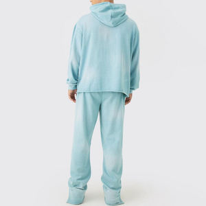 Ensemble de survêtement unisexe décontracté, respirant, confortable, grande taille, à capuche, 100% coton, écologique, pour le jogging - Product Image 6