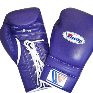 Professional <b>Lace</b> Up Boxing Gloves Purple Genuine Leather Training Sparring Gloves Handcrafted Fight Gear - Product Image 2