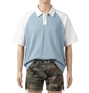 Camisetas Polo de Algodón Tejidas con Mangas Americanas Personalizadas OEM, Camisetas Polo Holgadas de Manga Larga para Hombre - Product Image 1