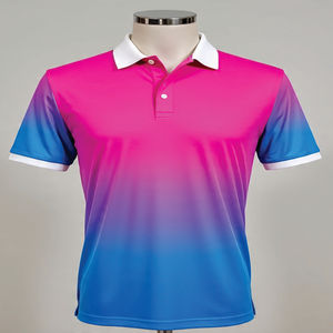 Venta al por mayor 100% algodón para camisetas de polo All-Over Print camisetas personalizadas Teamwear con sus diseños sublimación en tela de punto - Product Image 1