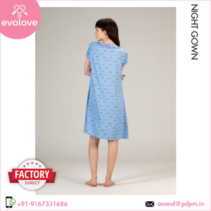 ชุดนอนสั้นสีฟ้าอ่อนสำหรับสุภาพสตรี - Product Image 6