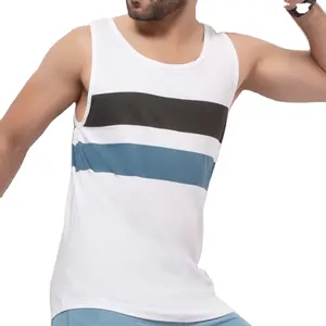 Custom 100% Cotton Quick Dry Workwear Slim Gym Multi Color Streetwear Muscle Sleeveless Tank Top