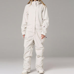 Vêtements de snowboard respirants de haute qualité personnalisés, vêtements de ski unisexes, combinaison une pièce, combinaison de ski avec fermeture éclair, polyester/nylon - Product Image 5