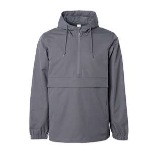Custom High Quality <b>Zip</b>-<b>Up</b> Winter Stand Anorak Windbreaker <b>Jacket</b> for Men <b>Women</b> Coaches Winter Wear Woven Pattern Decoration - Product Image 3