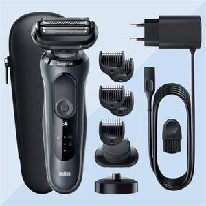 Afeitadora Eléctrica Braun Serie 6, Afeitadora Eléctrica Húmeda y Seca para Hombres con Accesorio Recortador de Barba EasyClick, Estándar de Carga - Product Image 6