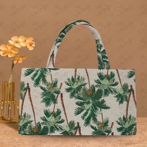 Luxury Jacquard Heavyweight Poly Cotton <b>Fabric</b> for Women's Handbags Breathable Woven Yarn Dyed Warp Knitted Upholstery for Bags - Product Image 1