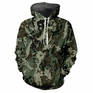 Chaqueta de caza para hombre de la mejor calidad Sudadera con capucha de camuflaje totalmente impresa con forro polar Cordura Ropa al aire libre a prueba de viento - Product Image 1