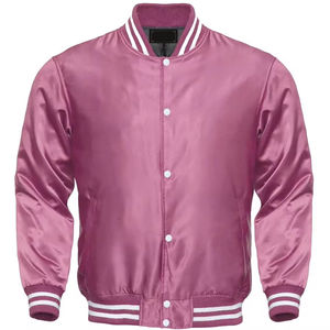 Veste de baseball universitaire personnalisée pour homme en satin, style streetwear, avec col montant, design de haute qualité pour l'hiver - Product Image 1