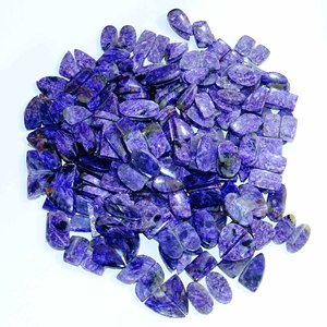 High Quality Cabochon Quartz Gemstone Natural Charoite Pair Loose Semi-Precious Customizable Sizes Jewellery Making Wholesale - Product Image 3