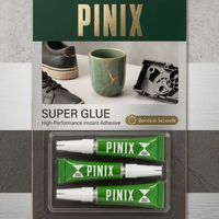 3 tubes de colle liquide super puissante de 1g sur carte blister – Colle instantanée, adhésif acrylique pour la réparation du verre, de la céramique, du cuir et des chaussures