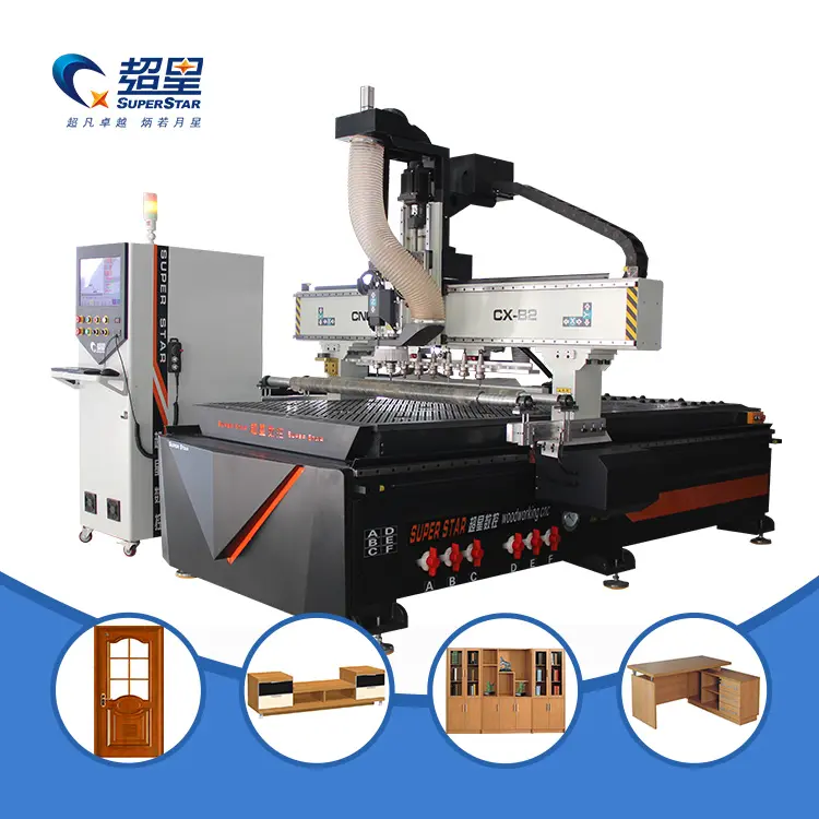 ATC الخشب المسوي 1325 قاطعة المطحنة النقش النجارة CNC الأثاث ماكينات