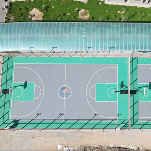 Enlio Pro FIBA <strong>3x3</strong> Certified SES Rubber Interlocking <strong>Tiles</strong> - Outdoor Multi-Sport Surface for Basketball &amp; Training - Product Image 1