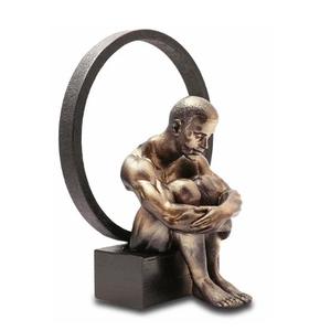 Venta al por mayor decoración del hogar artesanía abstracta creativa escultura de metal humano Amazon más vendidos esculturas disponibles - Product Image 2