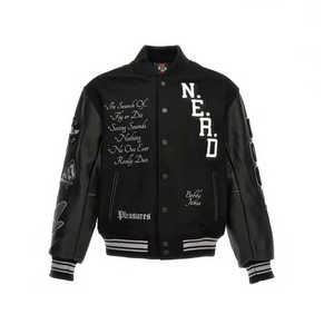 Varsity Jacket Broderie Logo Personnalisé Collège Bomber Veste Baseball Style Unisexe Survêtement Mode Veste - Product Image 3